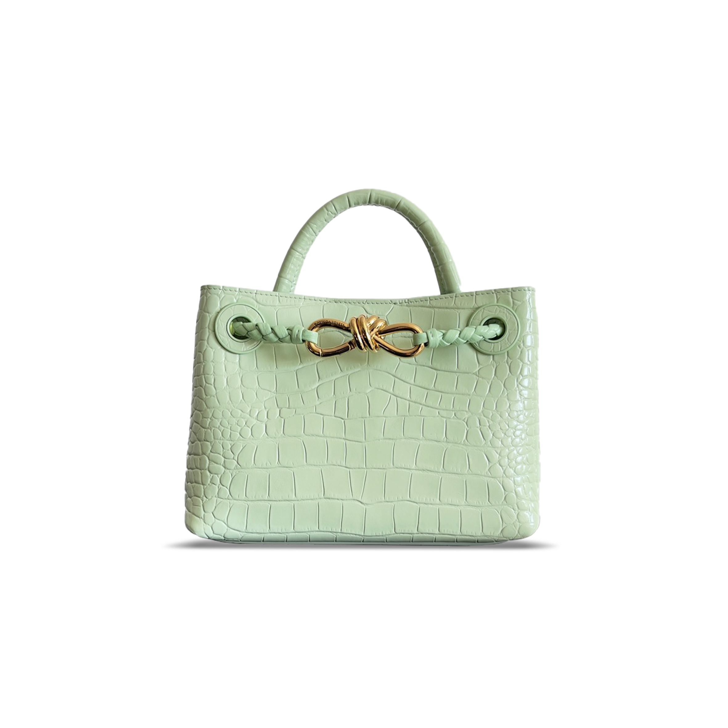 BOTTEGA VENETA CROCODILE SKIN ANDIAMO 777614 (22*15.5*9cm)